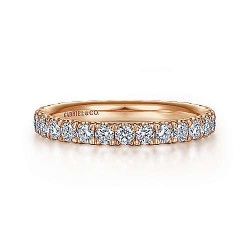 14K Rose Gold French Pave Set Diamond Eternity Band - 0.96 ct Surrey Vancouver Canada Langley Burnaby Richmond