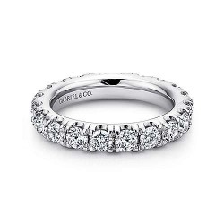 14K White Gold French Pave Set Diamond Eternity Band - 1.71 ct Surrey Vancouver Canada Langley Burnaby Richmond