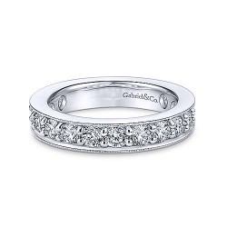 14k White Gold Channel Prong Set Eternity Band - 1.99 ct Surrey Vancouver Canada Langley Burnaby Richmond