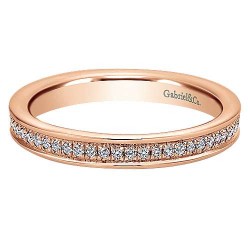 14K Rose Gold Channel Set Diamond Eternity Band - 0.27 ct Surrey Vancouver Canada Langley Burnaby Richmond