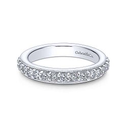 Vintage Inspired 14K White Gold Prong Set Diamond Eternity Band - 1.03 ct Surrey Vancouver Canada Langley Burnaby Richmond