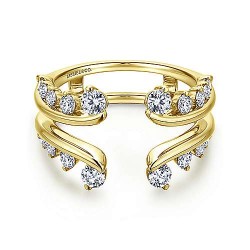  14K Yellow Gold  Stackable 14K Yellow Gold Diamond Ring Enhancer - 0.76 ct GabrielCo Surrey Vancouver Canada Langley Burnaby Richmond