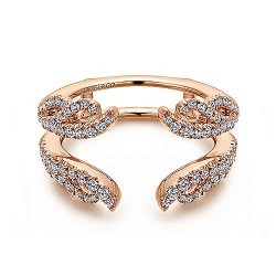  14K Rose Gold  Stackable 14K Rose Gold Diamond Ring Enhancer - 0.53 ct GabrielCo Surrey Vancouver Canada Langley Burnaby Richmond