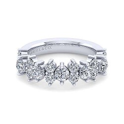 14K White Gold Shared Prong Diamond Anniversary Band - 1.45 ct Surrey Vancouver Canada Langley Burnaby Richmond