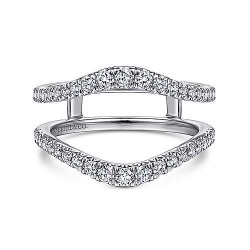  14K White Gold  Stackable 14K White Gold Diamond Ring Enhancer - 0.49 ct GabrielCo Surrey Vancouver Canada Langley Burnaby Richmond