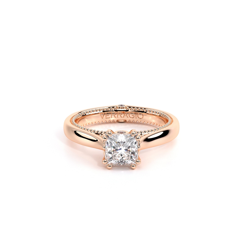 14K Rose Solitaire Couture Rose Solitaire Engagement Ring Surrey Vancouver Canada Langley Burnaby Richmond