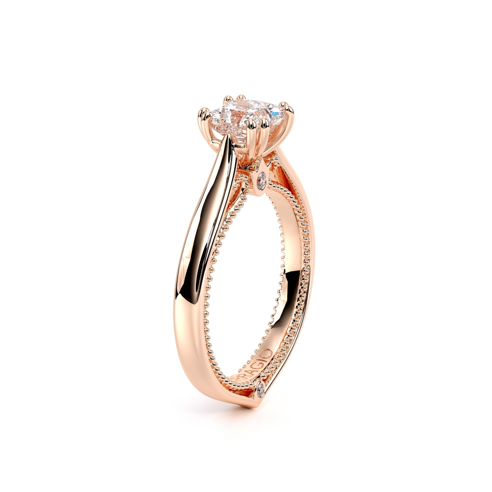 14K Rose Solitaire Couture Rose Solitaire Engagement Ring Surrey Vancouver Canada Langley Burnaby Richmond
