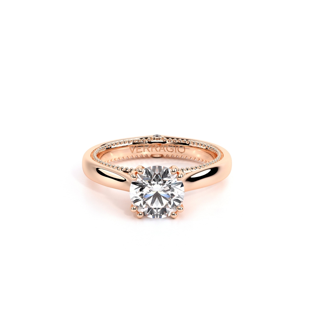 18K Rose Solitaire Couture Rose Solitaire Engagement Ring Surrey Vancouver Canada Langley Burnaby Richmond