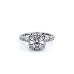 14K White Gold  Halo Couture White Engagement Ring - 0.3 CT Verragio Surrey Vancouver Canada Langley Burnaby Richmond