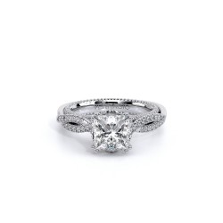  14K White Gold  Pave Couture White Engagement Ring - 0.5 CT Verragio Surrey Vancouver Canada Langley Burnaby Richmond
