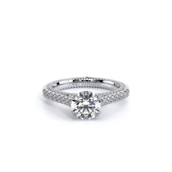  14K White Gold  Pave Couture White Engagement Ring - 0.4 CT Verragio Surrey Vancouver Canada Langley Burnaby Richmond