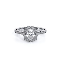  14K White Gold  Halo Insignia White Engagement Ring - 0.3 CT Verragio Surrey Vancouver Canada Langley Burnaby Richmond