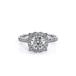  14K White Gold  Halo Insignia White Engagement Ring - 0.3 CT Verragio Surrey Vancouver Canada Langley Burnaby Richmond