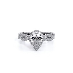  14K White Gold  Halo Insignia White Engagement Ring - 0.4 CT Verragio Surrey Vancouver Canada Langley Burnaby Richmond