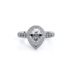  14K White Gold  Halo Insignia White Engagement Ring - 0.9 CT Verragio Surrey Vancouver Canada Langley Burnaby Richmond