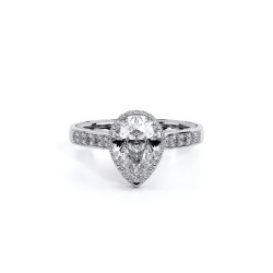 14K White Gold  Halo Insignia White Engagement Ring - 0.4 CT Verragio Surrey Vancouver Canada Langley Burnaby Richmond