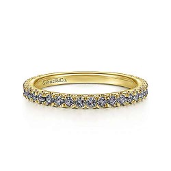  14K Yellow Gold  Stackable 14K Yellow Gold Manmade Alexandrite Stackable Ring GabrielCo Surrey Vancouver Canada Langley Burnaby Richmond