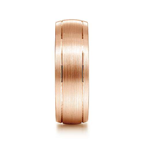 14K Rose Lux 14K Rose Gold 7mm - Satin Finish Mens Wedding Band Surrey Vancouver Canada Langley Burnaby Richmond