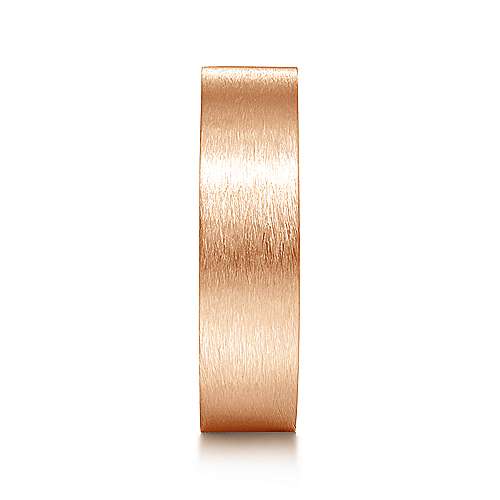 14K Rose Lux 14K Rose Gold 6mm - Brushed Finish Mens Wedding Band Surrey Vancouver Canada Langley Burnaby Richmond