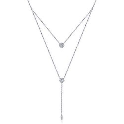  14K White Gold  Y knots 18" 14K White Gold Layered Diamond Cluster Y Necklace GabrielCo Surrey Vancouver Canada Langley Burnaby Richmond