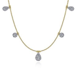 14K Yellow-White Gold  Necklace Surrey Vancouver Canada Langley Burnaby Richmond