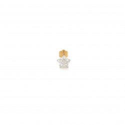  14K Yellow Gold  Stud 14K Yellow Flower Diamond Nose Ring Excel Surrey Vancouver Canada Langley Burnaby Richmond
