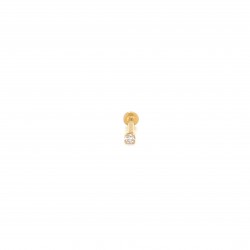  14K Yellow Gold  Stud Yellow Classic Diamond Nose Pin/Stud Excel Surrey Vancouver Canada Langley Burnaby Richmond
