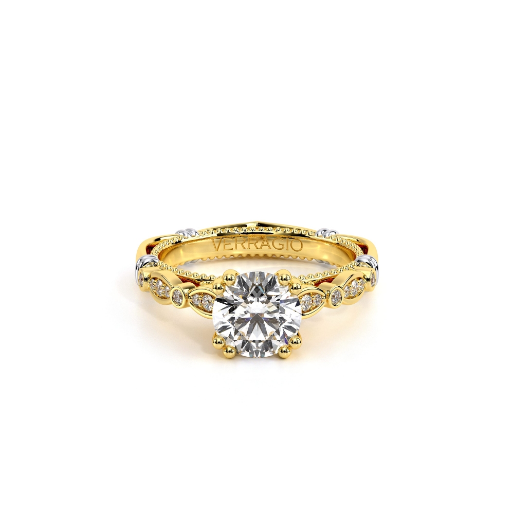 18K Yellow Solitaire Parisian Yellow Engagement Ring - 0.1 CT Surrey Vancouver Canada Langley Burnaby Richmond