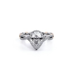  14K White Gold  Halo Parisian White Engagement Ring - 0.3 CT Verragio Surrey Vancouver Canada Langley Burnaby Richmond