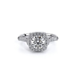  14K White Gold  Halo Renaissance White Engagement Ring - 0.5 CT Verragio Surrey Vancouver Canada Langley Burnaby Richmond