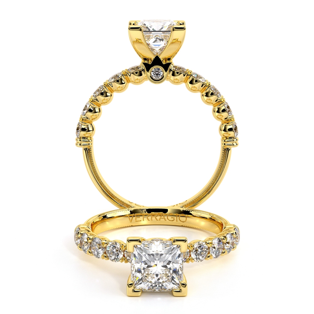 18K Yellow Solitaire Renaissance Yellow Engagement Ring - 0.8 CT Surrey Vancouver Canada Langley Burnaby Richmond