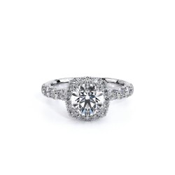 14K White Gold  Halo Renaissance White Engagement Ring - 0.9 CT Verragio Surrey Vancouver Canada Langley Burnaby Richmond