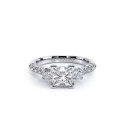  14K White Gold  Halo Renaissance White Engagement Ring - 0.7 CT Verragio Surrey Vancouver Canada Langley Burnaby Richmond