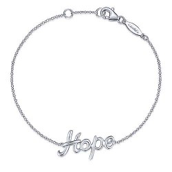  silver Silver Gold  Chain 925 Sterling Silver "HOPE" Chain Bracelet GabrielCo Surrey Vancouver Canada Langley Burnaby Richmond