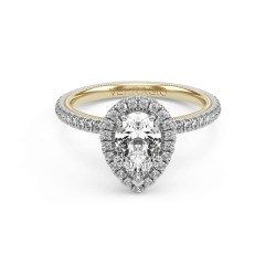 Tradition WhiteYellow Solitaire Engagement Ring Surrey Vancouver Canada Langley Burnaby Richmond