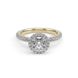 Tradition WhiteYellow Solitaire Engagement Ring Surrey Vancouver Canada Langley Burnaby Richmond