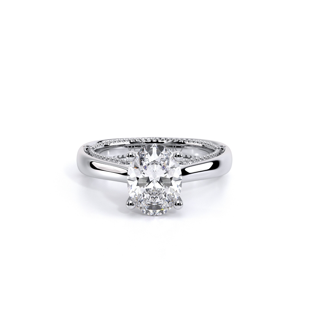 18K White Solitaire Venetian White Solitaire Engagement Ring Surrey Vancouver Canada Langley Burnaby Richmond