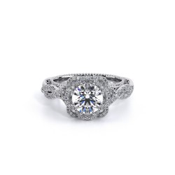  14K White Gold  Halo Venetian White Engagement Ring - 0.4 CT Verragio Surrey Vancouver Canada Langley Burnaby Richmond