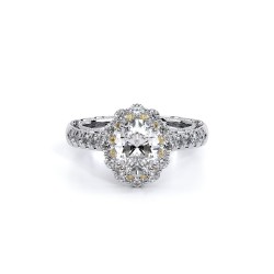  14K White Gold  Halo Venetian White Engagement Ring - 0.9 CT Verragio Surrey Vancouver Canada Langley Burnaby Richmond
