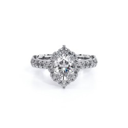  14K White Gold  Halo Venetian White Engagement Ring - 0.7 CT Verragio Surrey Vancouver Canada Langley Burnaby Richmond