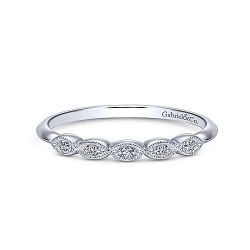  14K White Gold  Eternity 14K White Gold Matching Wedding Band - 0.03 ct GabrielCo Surrey Vancouver Canada Langley Burnaby Richmond