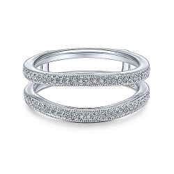  14K White Gold  Stackable 14K White Gold   Matching Wedding Band - 0.16 ct GabrielCo Surrey Vancouver Canada Langley Burnaby Richmond