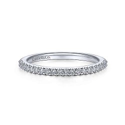  14K White Gold  Eternity 14K White Gold Matching Wedding Band - 0.15 ct GabrielCo Surrey Vancouver Canada Langley Burnaby Richmond
