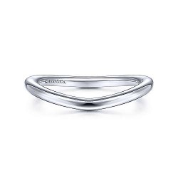  14K White Gold  Curved 14K White Gold Matching Wedding Band - 0 ct GabrielCo Surrey Vancouver Canada Langley Burnaby Richmond